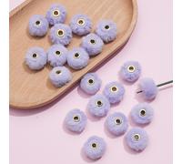 100pcs 20MM Morbido Simil Coniglio Pelliccia Pom Sfere con Foro Fai da Te Cucito