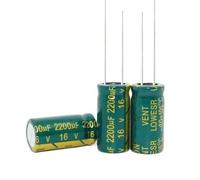 100pcs 2200uF 16V 2200UF16V 105C Radial Electrolytic Capacitor 10 * 20MM MQXFCZUX