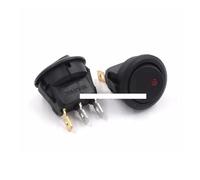100Pcs 23mm 12V Red Led Round Rocker Switch Led Dot Light 3 pins ON-OFF LED illuminated Car Dashboard Toggle SPST Switch ICXLPMC
