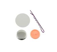 100pcs 25-37mm fermaglio for capelli distintivo for creazione di gioielli con denti pulsante in bianco distintivo parti creatore sacchetto di materiale vuoto fai da te(Hairpin 25 100sets)