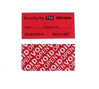 100pcs 25x50mm Rosso 100% Totale-Trasferimento Sicurezza Void Etichette