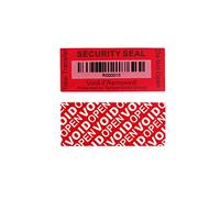 100pcs 25x60mm Rosso Totale-Trasferimento Sicurezza Void Etichette