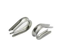 100pcs 304 Stainless Steel Wire Rope Protection Clamps Per Funi