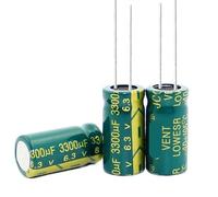 100PCS 3300UF 6.3V Aluminum Electrolytic Capacitor high-frequency 10X20MM ICXLPMC