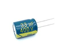100pcs 33UF ad alta frequenza a bassa impedenza 400V 33UF condensatore elettrolitico in alluminio dimensioni 13 * 18 400V33UF Elementi di accumulo di energia