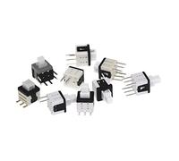 100pcs 5.8 * .8mm Kit microinterruttore di alimentazione tattile autobloccante Push 2 3 6 Pin Interruttori a pulsante .8x5(Orange)