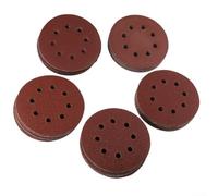 100pcs 5 Pollice 125mm 8 Fori Dischi abrasivi Grane Assortite 40 60 80 120 180 Ossido di Alluminio Carta vetrata per Legno Metallo Preparazione