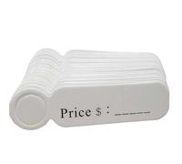 100Pcs 5x1.3CM Etichette di prezzo Vendita etichetta di marcatura Etichetta di visualizzazione appesa per prodotti Abbigliamenti Etichette di prezzo di gioielli (bianco)