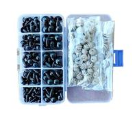 100pcs 6-12mm occhi di sicurezza in plastica nera for giocattoli artigianato bambole bambole orsacchiotto peluche che fanno accessori for animali(100 PCS 6mm)