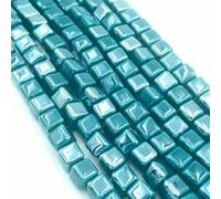 100PCS 6 Millimetri 8 Millimetri Cubi Quadrati Placcatura di Colore Puro in Ceramica Solido del Distanziatore Perline Sparse Porcellana Fai da Te per La Produzione di Gioielli