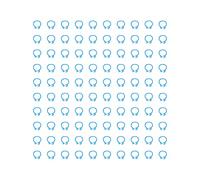 100PCS 8mm Piccioni Identificazione Anelli per gambe Fasce per gambe per pollame Nessuna parola Forniture per piccioni (Azzurro)
