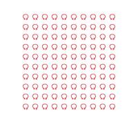 100PCS 8mm Piccioni Identificazione Anelli per gambe Fasce per gambe per pollame Nessuna parola Forniture per piccioni (Rossa)