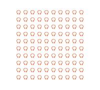 100PCS 8mm Piccioni Identificazione Anelli per gambe Fasce per gambe per pollame Nessuna parola Forniture per piccioni (Rosso Arancio)