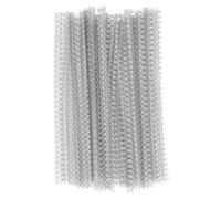 100pcs A4 Double Loop Where Leging Cologna, 6,4 mm 34 Loop, 20 fogli di foglio, robusto in nylon rivestito per documenti di ufficio, presentazioni, report (Argento)