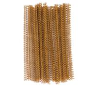 100pcs A4 Double Loop Where Leging Cologna, 6,4 mm 34 Loop, 20 fogli di foglio, robusto in nylon rivestito per documenti di ufficio, presentazioni, report (Oro)