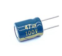 100pcs ad alta frequenza a bassa impedenza 100v 47UF condensatore elettrolitico in alluminio Size8 * 12 47UF Elementi di accumulo di energia