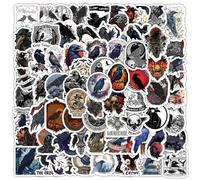 100PCS Adesivi corvo carino, piccole dimensioni corvo uccelli adesivi Pacsks per bambini, adolescenti, adulti, vinile impermeabile merlo animali