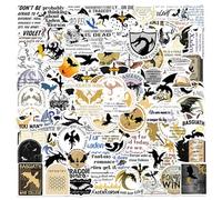 100pcs Adesivi di Quarta Ala, Adesivi del Drago, Ispirazione Dragon Stickers Impermeabili in Vinile per laptop,auto, moto, skateboard, bagagli, computer, per adolescenti, bambini, adulti