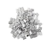 100pcs Aluminum Crimping Loop Sleeve for 3mm Diameter Wire Rope and Cable