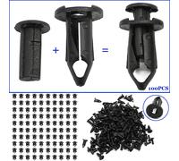 100pcs Auto Plastica Rivetti Fissaggio Paraurti Spingere Perno Clip for Atv Utv