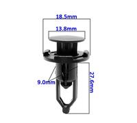 100pcs Auto Push-Typ Clip Di Fissaggio Rivetti Plastica Clip Set Kit 9mm