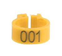 100PCS/Bag 8MM Anelli di plastica per fasce per piccioni, 001-100 Anelli di plastica per fasce per uccelli in plastica numerati numerati 001-100 con numero(Giallo)