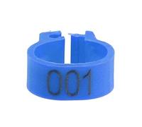100PCS/Bag 8MM Anelli di Plastica per Fasce per Piccioni, Anelli per Fasce per Uccelli Numerati 001-100 con Numero (Blu)