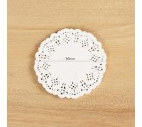 100Pcs Bianco Rotondo Del Merletto Sottobicchiere Tovaglietta di Carta Del Merletto Della Torta Zerbino Centrini Regalo di Nozze Imballaggio Per Il Compleanno Di Natale Tavola di Decorazione FAI DA TE
