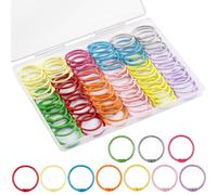 100PCS Binder Anelli Con 1 Trasparente Organizer Box 1 38.1cm Metallico Loose