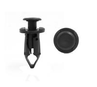 100Pcs Black Plastic Rivet Push Pin Type Trim Fastener Clips 9mm for Car
