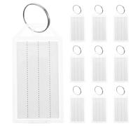 100Pcs Blank Plastic Key Tags Keyring Luggage Labels Suitcase Baggage Travel Identification Bag Tag Per Uffici