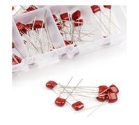 100Pcs/Box CBB Metal Film Capacitors Assortment Kit 63V 100V 10Values 102 222 332 472 103 223 333 473 683 104 154 224 334 474 56 MQXFCZUX