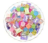 100pcs carino melma charms misto set resina flatback fare forniture per fai da te fabbricazione artigianale e ornamento perline scrapbooking caramelle assortite torta di frutta ornamento