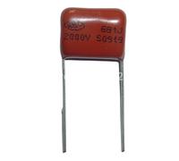 100pcs CBB capacitor 681 2000V 681J 2KV 680pF 0.68nF P15 CBB81 Metallized Polypropylene Film Capacitor