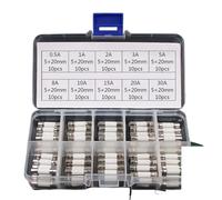 100pcs Ceramic Fuse 5mm X 20mm Slow Blow T 0.5A 1A 2A 3A 4A 5A 6A 8A 10A 13A 15A 20A 30A 250V Circuit Breaker Car Cigar O(15A 100pcs)