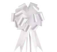 100pcs Coccarde Fiocco per Fiocchi Matrimonio Coccarde Bianco Autotiranti