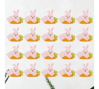 100pcs coniglio cartone animato con carte di carota fai da te lecca-lecca