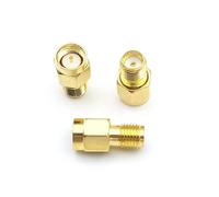 100pcs connettore piatto d'oro SMA spina maschio all'adattatore RF maschio SMA