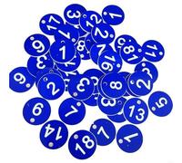 100PCS Count Plastic Number Tag Round Label Door For Key For Live Per Uffici(Blue)