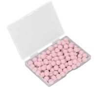 100Pcs Decorative Push Pins | Steel & Plastic Map Tacks for Cork Boards/Bulletin Boards | 9.5x20mm Marking Pins with Storage Case (Roseate)