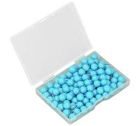 100Pcs Decorative Push Pins | Steel & Plastic Map Tacks for Cork Boards/Bulletin Boards | 9.5x20mm Marking Pins with Storage Case (Blue)