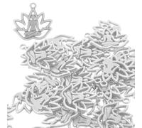 100pcs decorativo Buddha Lotus Ciondolo Buddha Lotus Ciondolo in lega