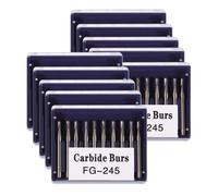100Pcs Dental Surgical Carbide Burs Pear-Shaped Tungsten Steel FG 245 Bur frese