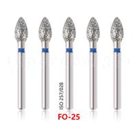 100pcs Dentale Diamond Burs bur For High Speed Handpiece Friction Grip FG1.6mm