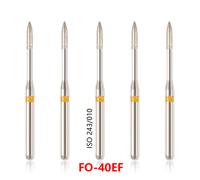 100pcs Dentale Diamond Burs bur For High Speed Handpiece Friction Grip FG1.6mm