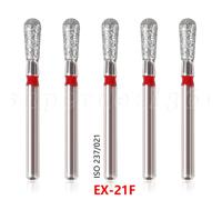 100pcs Dentale Diamond Burs bur For High Speed Handpiece Friction Grip FG1.6mm