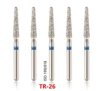 100pcs Dentale Diamond Burs bur For High Speed Handpiece Friction Grip FG1.6mm