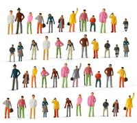 100Pcs Dipinto Modello Ferroviario Figure 1:75 Scala Multicolore Persone HO Treno Scenario Miniature per Diorama Paesaggio FAI DA TE Craft Station Piattaforma Scena Strada Decorazione