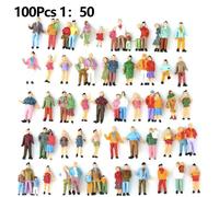 100Pcs Dipinto Personaggi 1:50 Scala Modello Trains Multicolor Passeggero