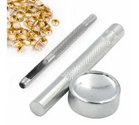 100pcs Doppio Tappo Rivetti + Attrezzo Kit Ottone A 4-15mm Oro Argento Pelle